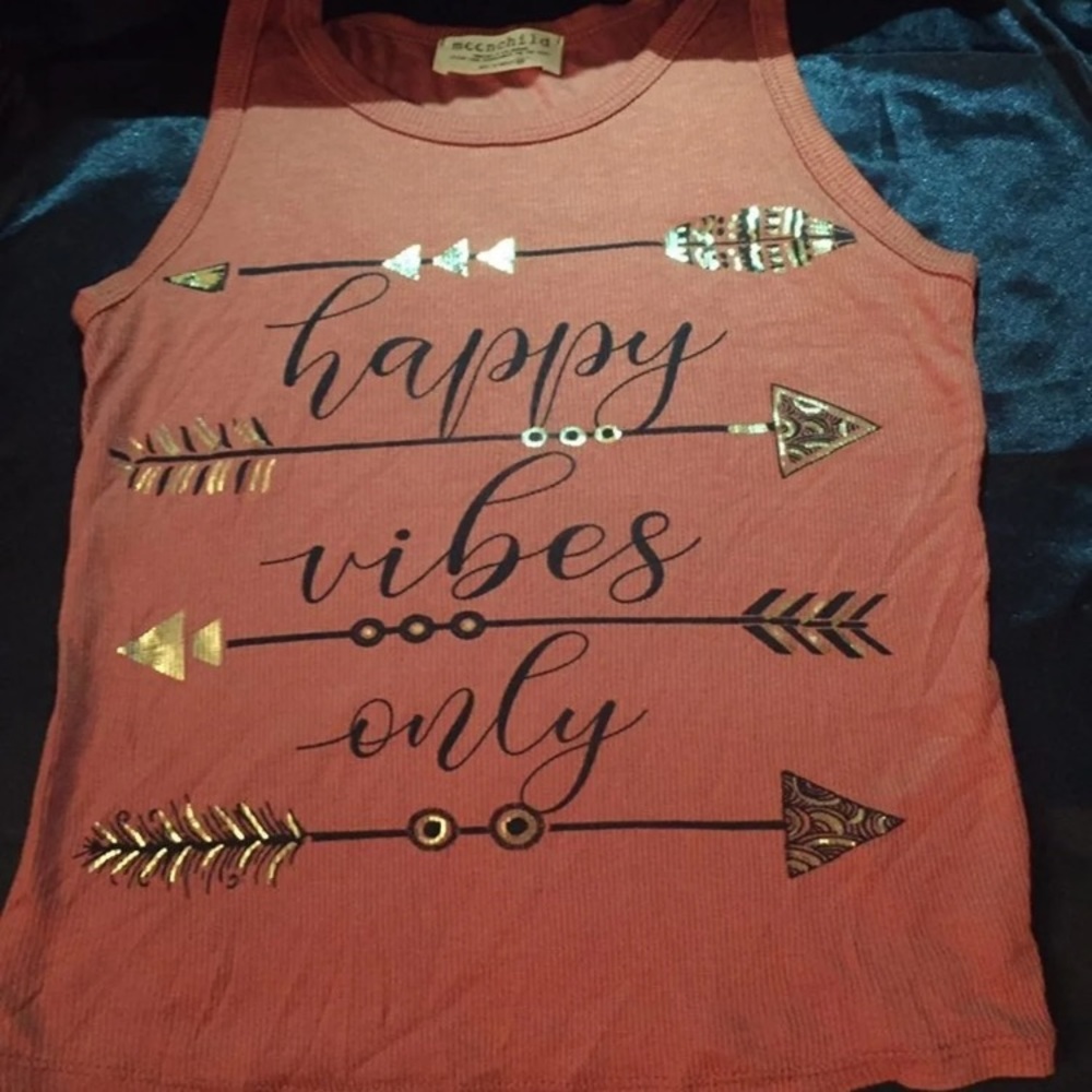 "Happy Vibes Only" Arrows Tank Top